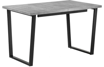 Кухонный стол раздвижной Лота Лофт, 120(160)x75, ЛДСП, бетон, каркас черный матовый 