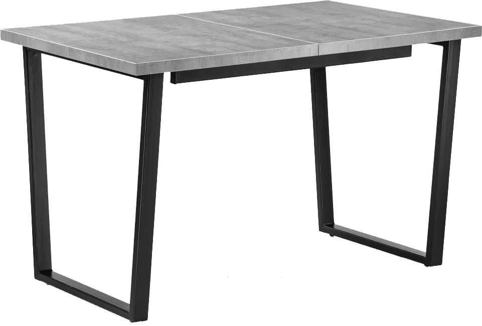 Кухонный стол раздвижной Лота Лофт, 120(160)x75, ЛДСП, бетон, каркас черный матовый 