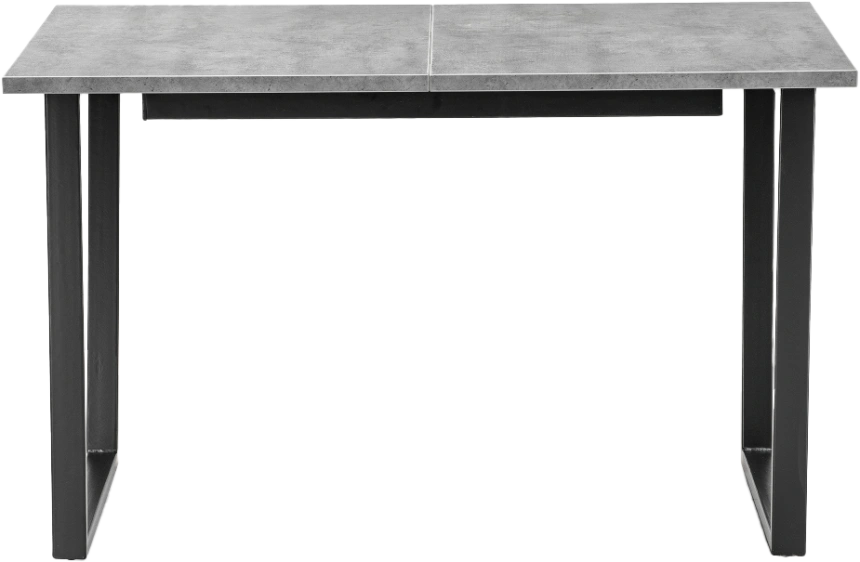Кухонный стол раздвижной Лота Лофт, 120(160)x75, ЛДСП, бетон, каркас черный матовый 