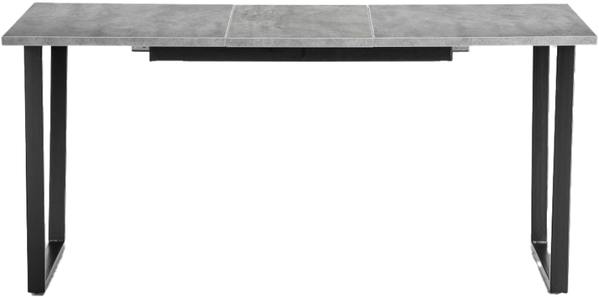 Кухонный стол раздвижной Лота Лофт, 120(160)x75, ЛДСП, бетон, каркас черный матовый 