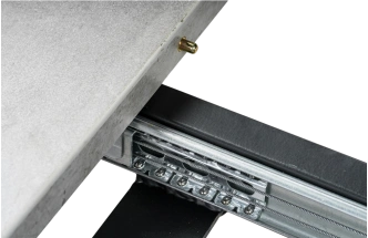 Кухонный стол раздвижной Лота Лофт, 120(160)x75, ЛДСП, бетон, каркас черный матовый 