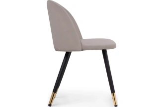 Стул мягкий Gabi, латте / черный с золотом