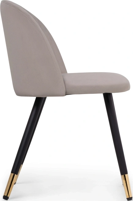 Стул мягкий Gabi, латте / черный с золотом