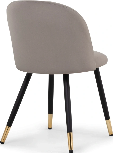 Стул мягкий Gabi, латте / черный с золотом
