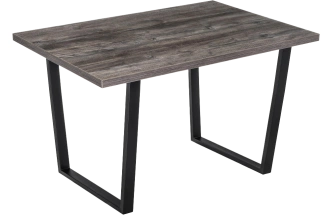 Кухонный стол Эльпатия, 110x75, ЛДСП, дуб рошелье, каркас черный матовый