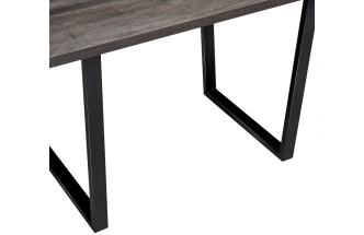 Кухонный стол Эльпатия, 110x75, ЛДСП, дуб рошелье, каркас черный матовый