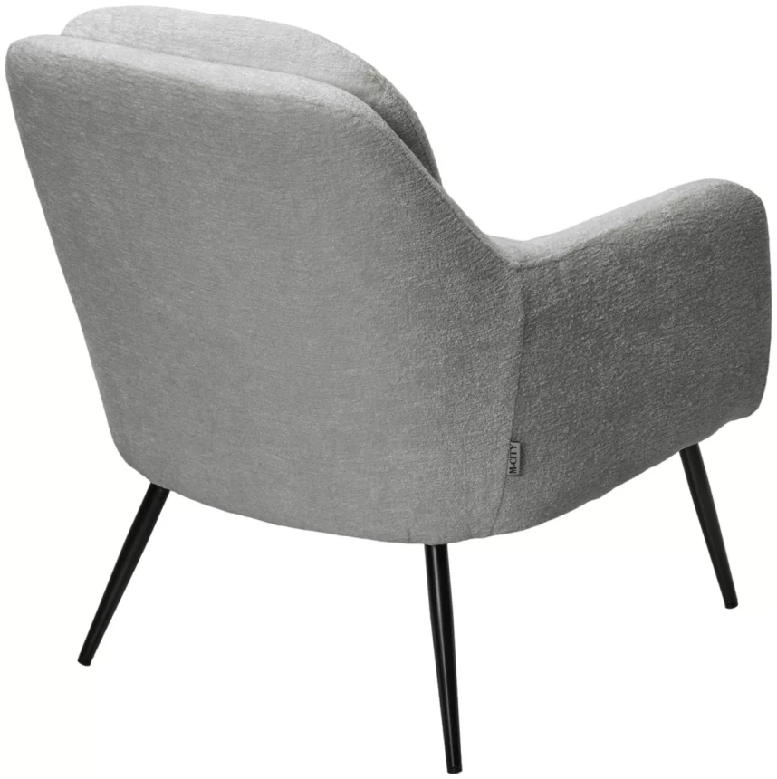 Стул-кресло Argos, 3018-03 светло-серый, шенилл, черный каркас