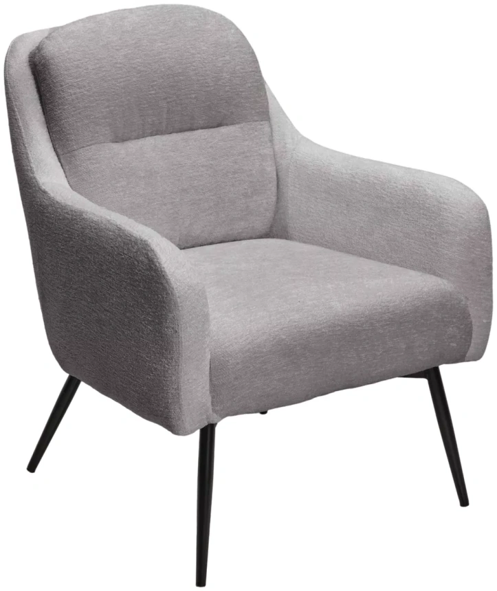 Стул-кресло Argos, 3018-03 светло-серый, шенилл, черный каркас