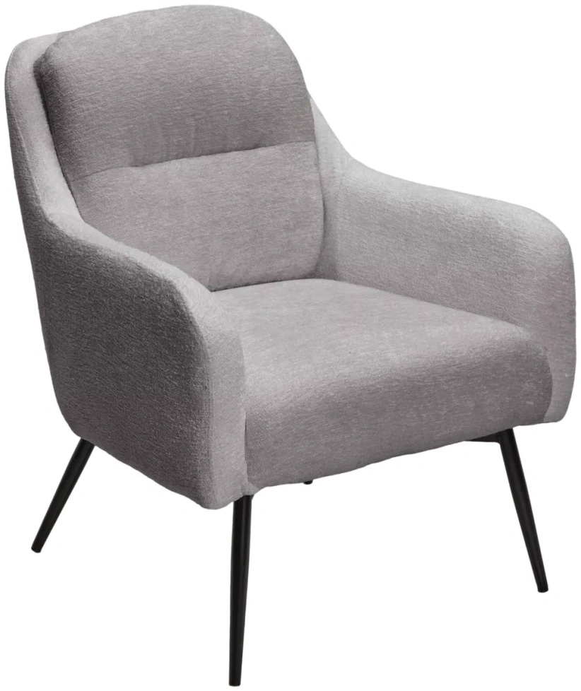Стул-кресло Argos, 3018-03 светло-серый, шенилл, черный каркас