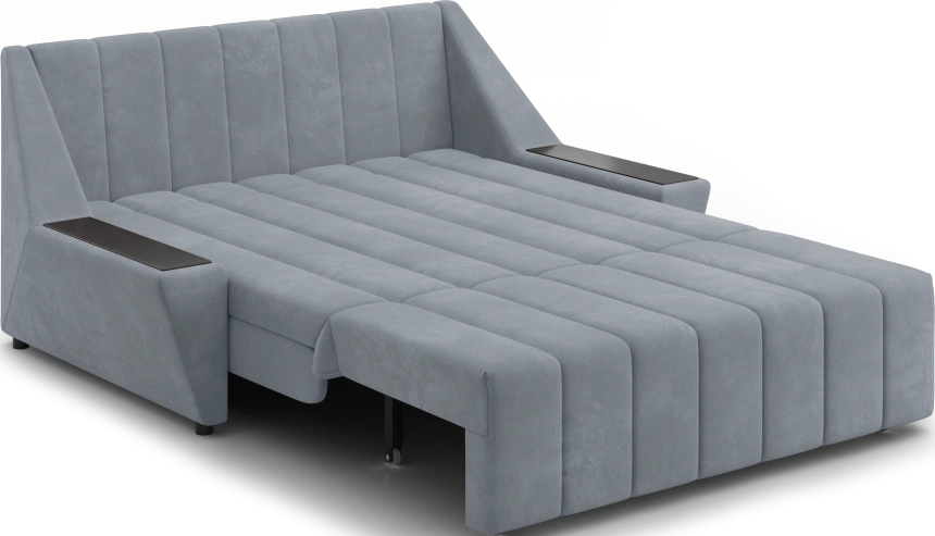 Диван прямой Канзас 140, модель 065, Maxx 900 (серый) / венге