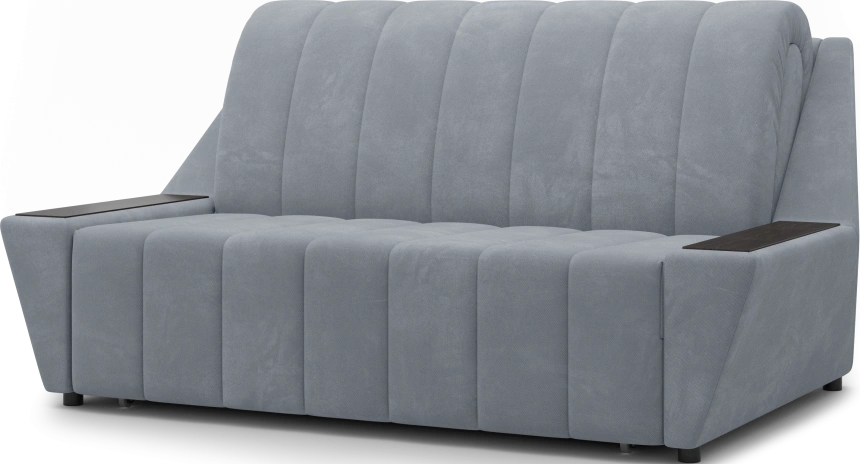 Диван прямой Канзас 140, модель 065, Maxx 900 (серый) / венге