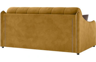 Диван прямой Дели 160, модель 032, Ultra Mustard​ / Ultra Stone​ (горчичный)