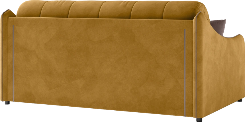 Диван прямой Дели 160, модель 032, Ultra Mustard / Ultra Stone (горчичный)