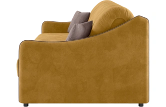 Диван прямой Дели 160, модель 032, Ultra Mustard​ / Ultra Stone​ (горчичный)