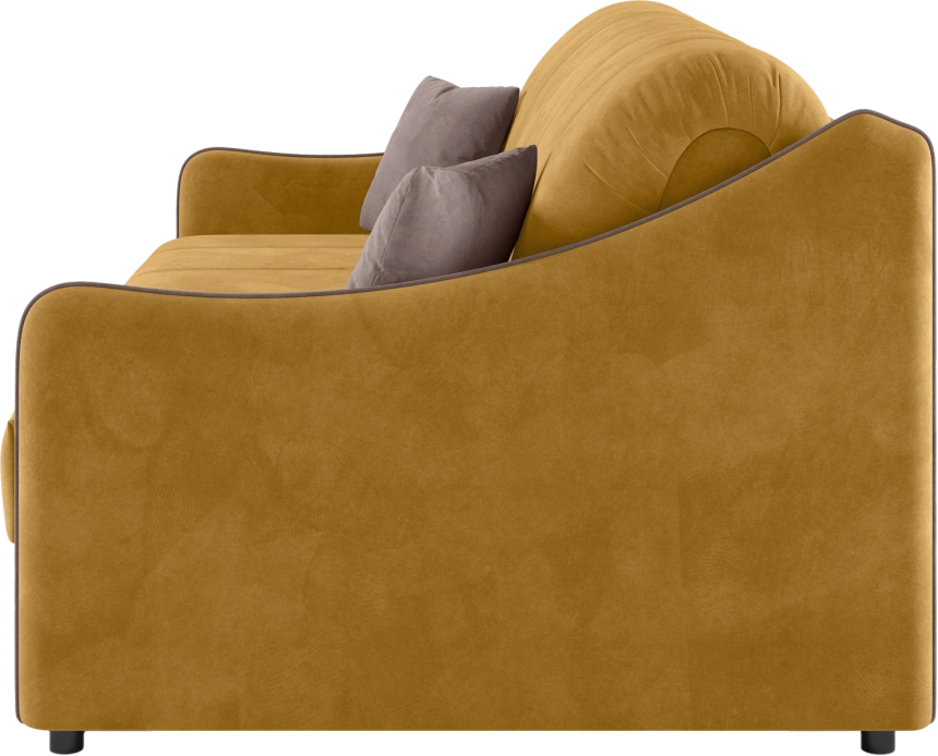 Диван прямой Дели 160, модель 032, Ultra Mustard / Ultra Stone (горчичный)