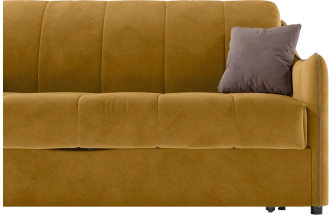 Диван прямой Дели 160, модель 032, Ultra Mustard​ / Ultra Stone​ (горчичный)