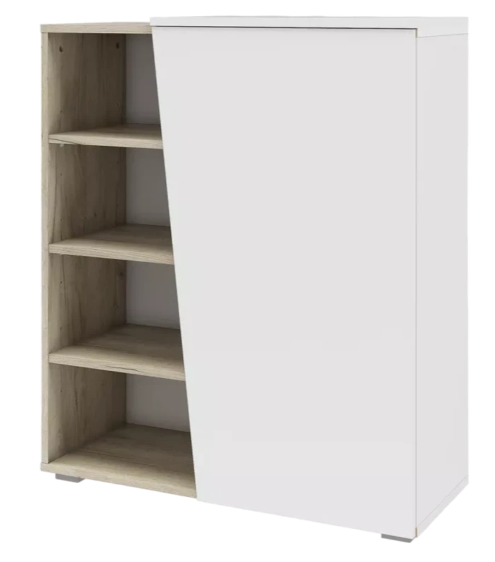 Тумба для обуви Одри, 80x94x33.3, Дуб крафт/Белый