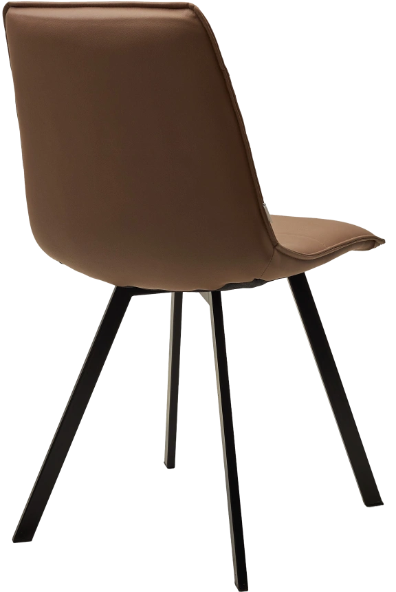 Стул Texas, мягкий, HK017-31 серо-коричневый, PU, экокожа, черный каркас 
