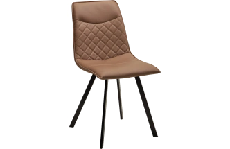 Стул Texas, мягкий, HK017-31 серо-коричневый, PU, экокожа, черный каркас 