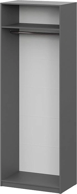 Шкаф двухстворчатый Даиго, графит серый