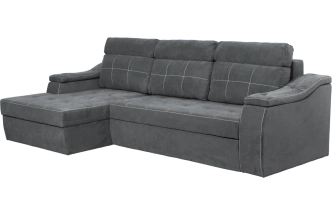 Диван угловой Бруно, MONAKO-A 06, нить белая, угол левый