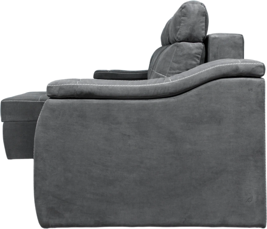 Диван угловой Бруно, MONAKO-A 06, нить белая, угол левый