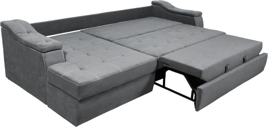 Диван угловой Бруно, MONAKO-A 06, нить белая, угол левый