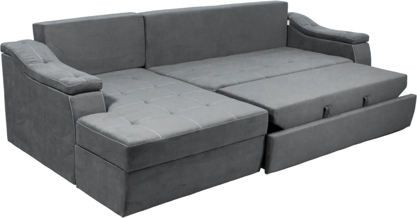 Диван угловой Бруно, MONAKO-A 06, нить белая, угол левый