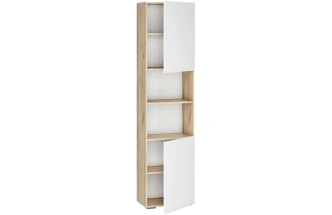 Стеллаж Алетра, ПО-500, дуб крафт серый / глянец белый