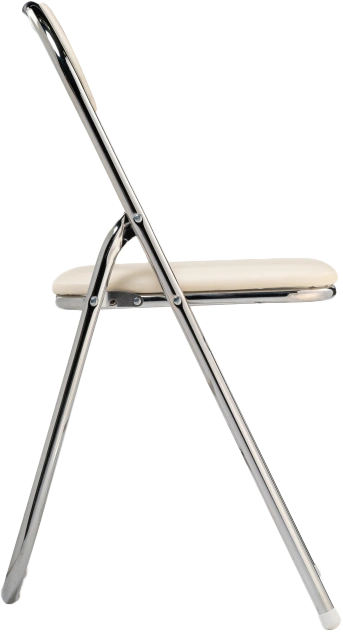 Стул Fold 1, складной, beige / chrome