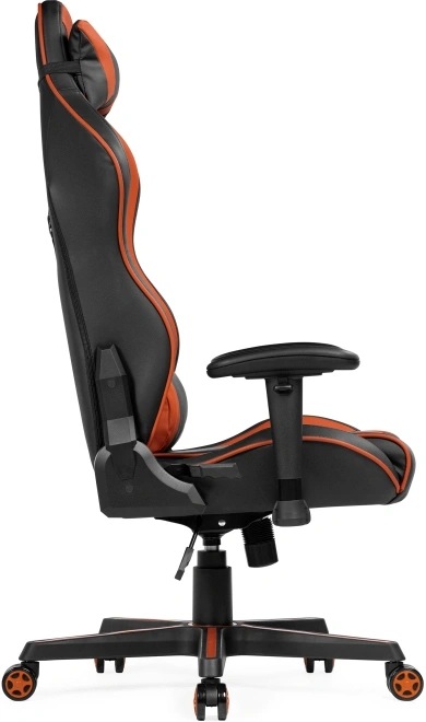 Компьютерное кресло Racer, игровое, черное / оранжевое