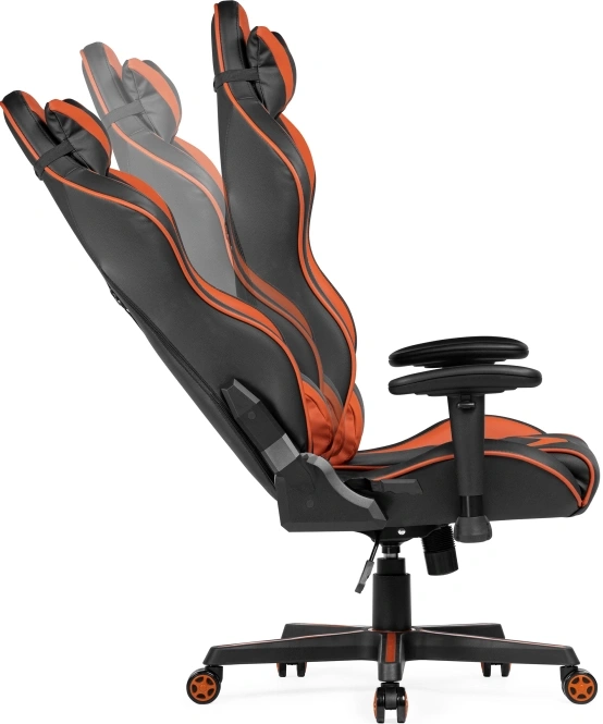 Компьютерное кресло Racer, игровое, черное / оранжевое