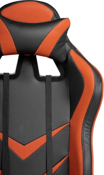 Компьютерное кресло Racer, игровое, черное / оранжевое