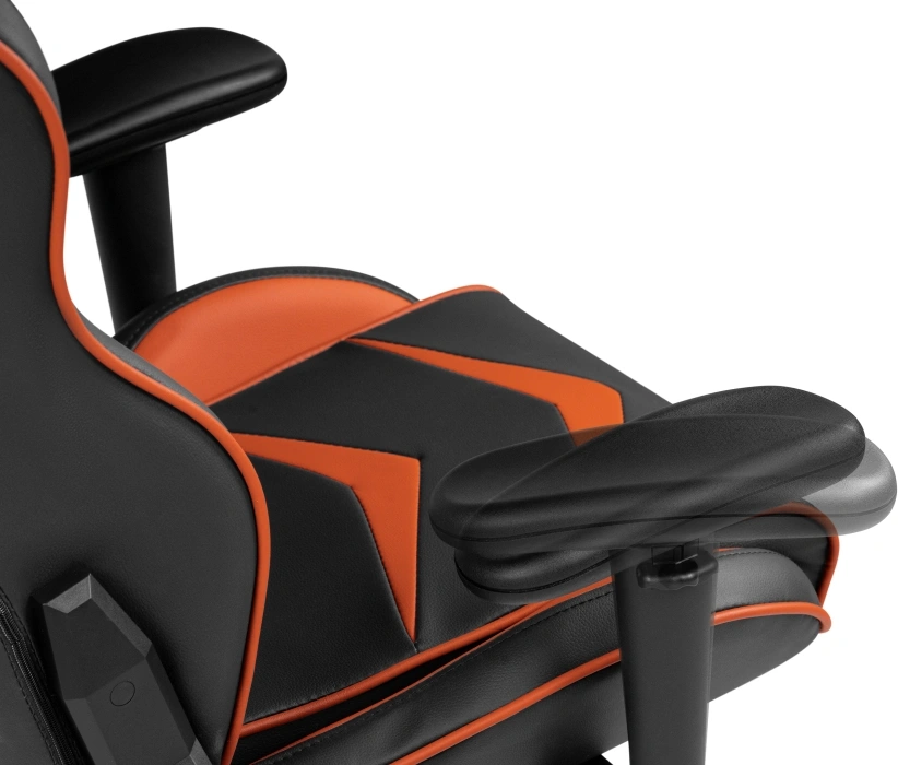 Компьютерное кресло Racer, игровое, черное / оранжевое