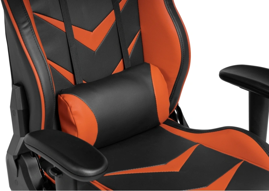 Компьютерное кресло Racer, игровое, черное / оранжевое
