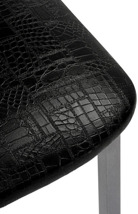 Стул Bozanak, на металлокаркасе, черный крокодил / светлый мусс