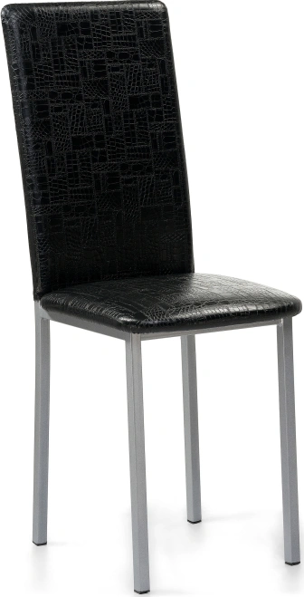 Стул Bozanak, на металлокаркасе, черный крокодил / светлый мусс