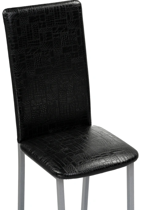 Стул Bozanak, на металлокаркасе, черный крокодил / светлый мусс