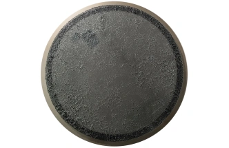 Журнальный стол 58DB-24080, 80x80x42, стекло, черный / латунь