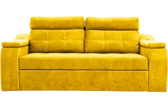 Диван прямой Бруно, Catania lemon, нить белая