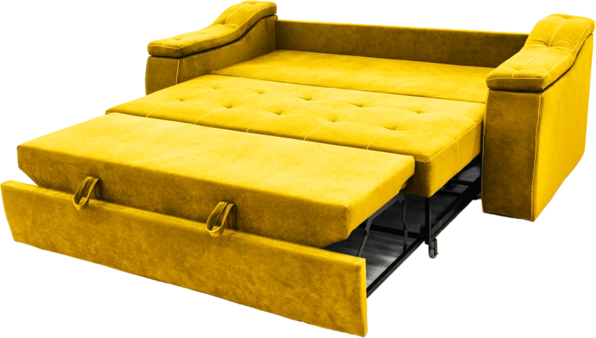 Диван прямой Бруно, Catania lemon, нить белая