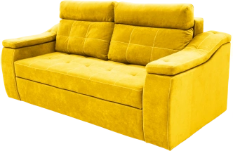 Диван прямой Бруно, Catania lemon, нить белая