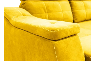 Диван прямой Бруно, Catania lemon, нить белая