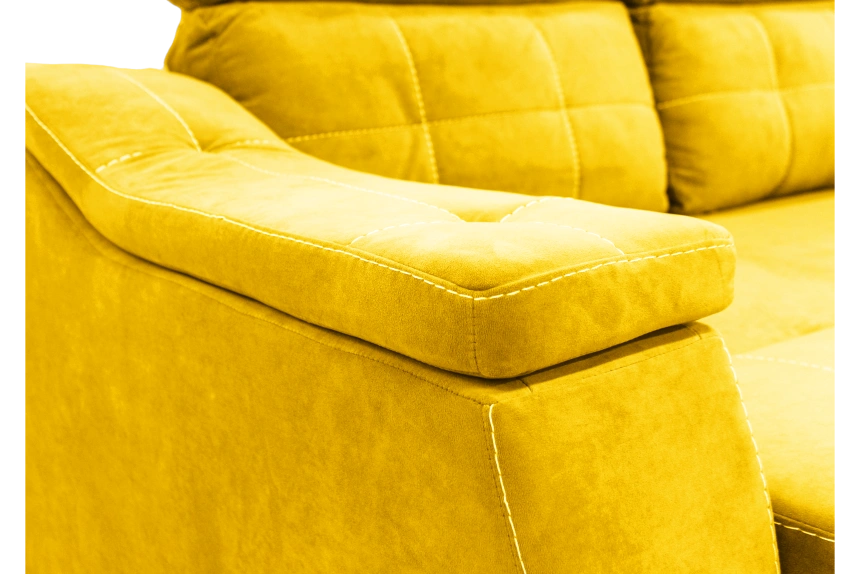 Диван прямой Бруно, Catania lemon, нить белая