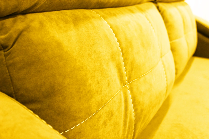 Диван прямой Бруно, Catania lemon, нить белая