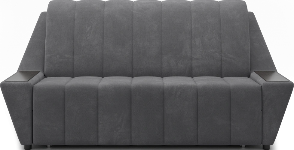 Диван прямой Канзас 140, модель 065, Maxx 965 (темно-серый) / венге