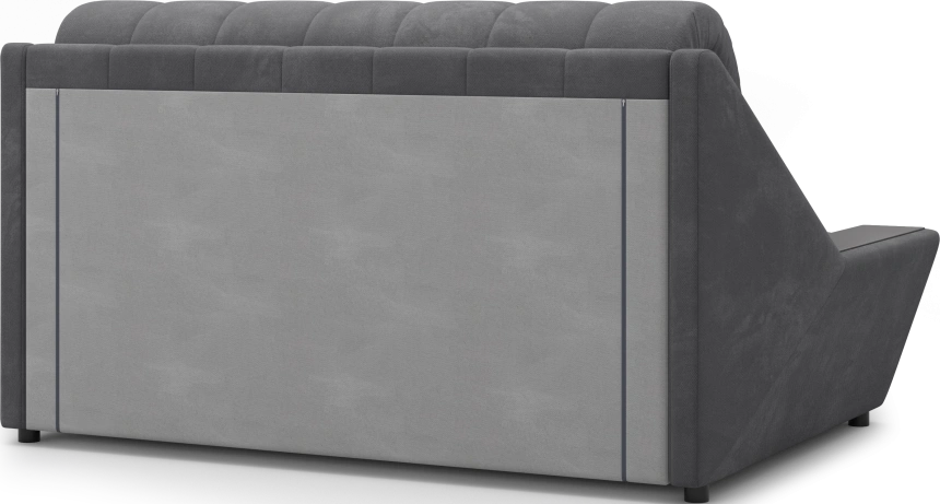 Диван прямой Канзас 140, модель 065, Maxx 965 (темно-серый) / венге