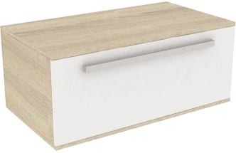Тумба под ТВ Рио, c одним ящиком, Дуб сонома / Белый глянец