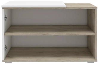 Тумба для обуви Одри, 80x49,6x33,3 Дуб крафт/Белый