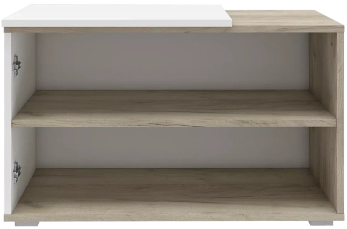 Тумба для обуви Одри, 80x49,6x33,3 Дуб крафт/Белый